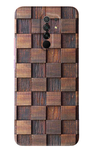 Wooden Cube Design Poco M2 Back Skin Wrap