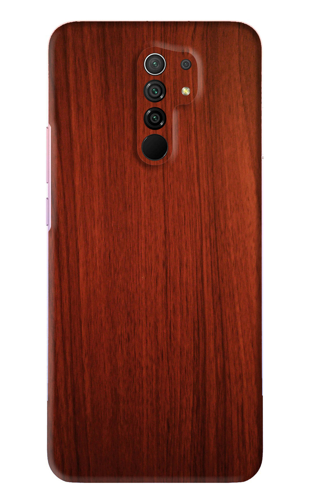 Wooden Plain Pattern Poco M2 Back Skin Wrap