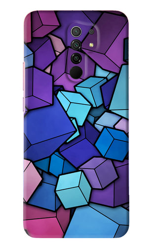 Cubic Abstract Poco M2 Back Skin Wrap