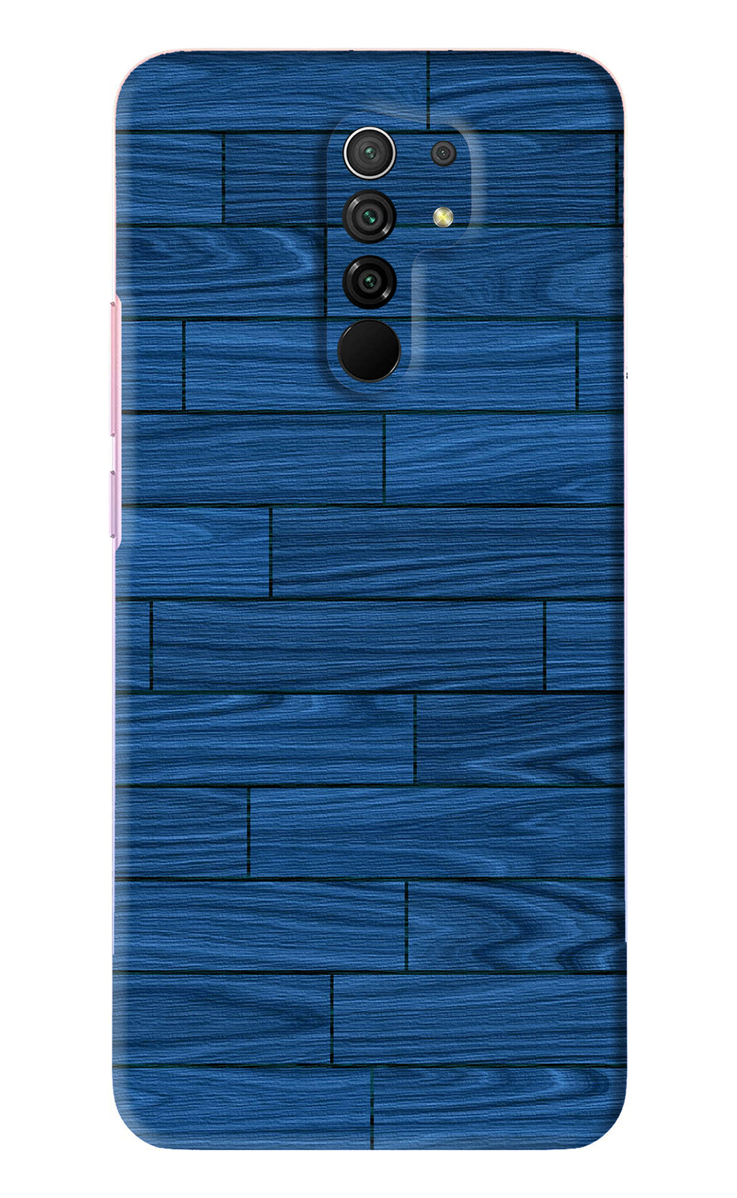 Blue Wooden Texture Poco M2 Back Skin Wrap