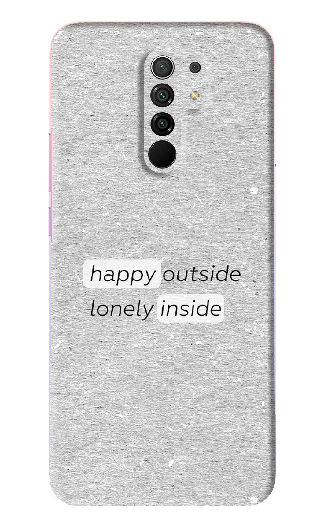 Happy Outside Lonely Inside Poco M2 Back Skin Wrap