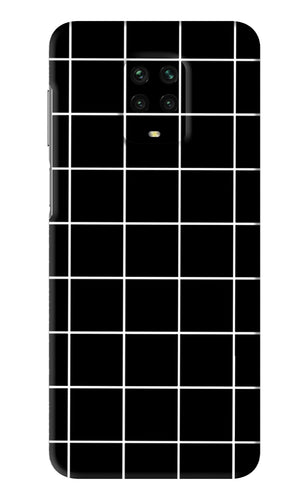 White Grid Poco M2 Pro Back Skin Wrap