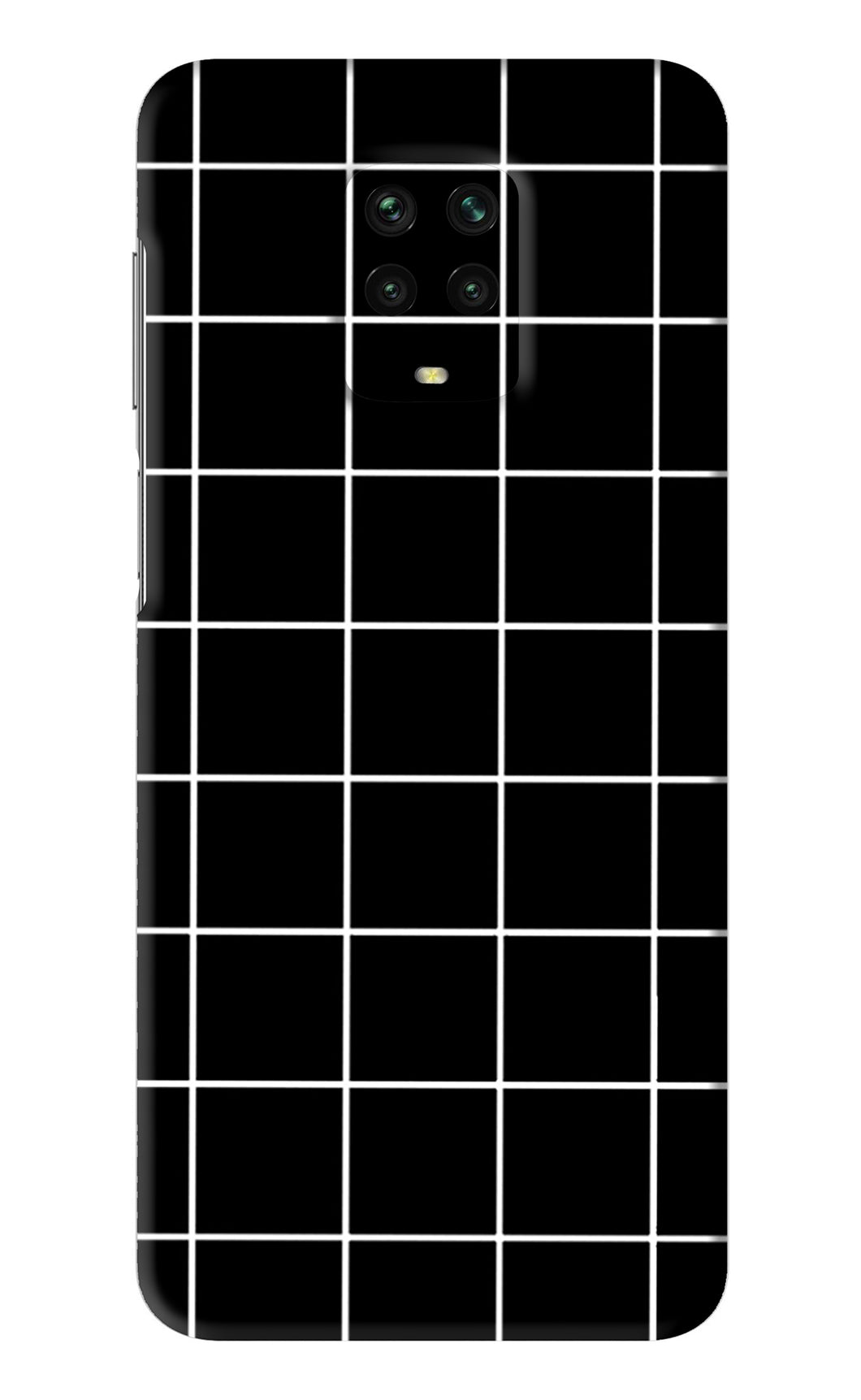 White Grid Poco M2 Pro Back Skin Wrap