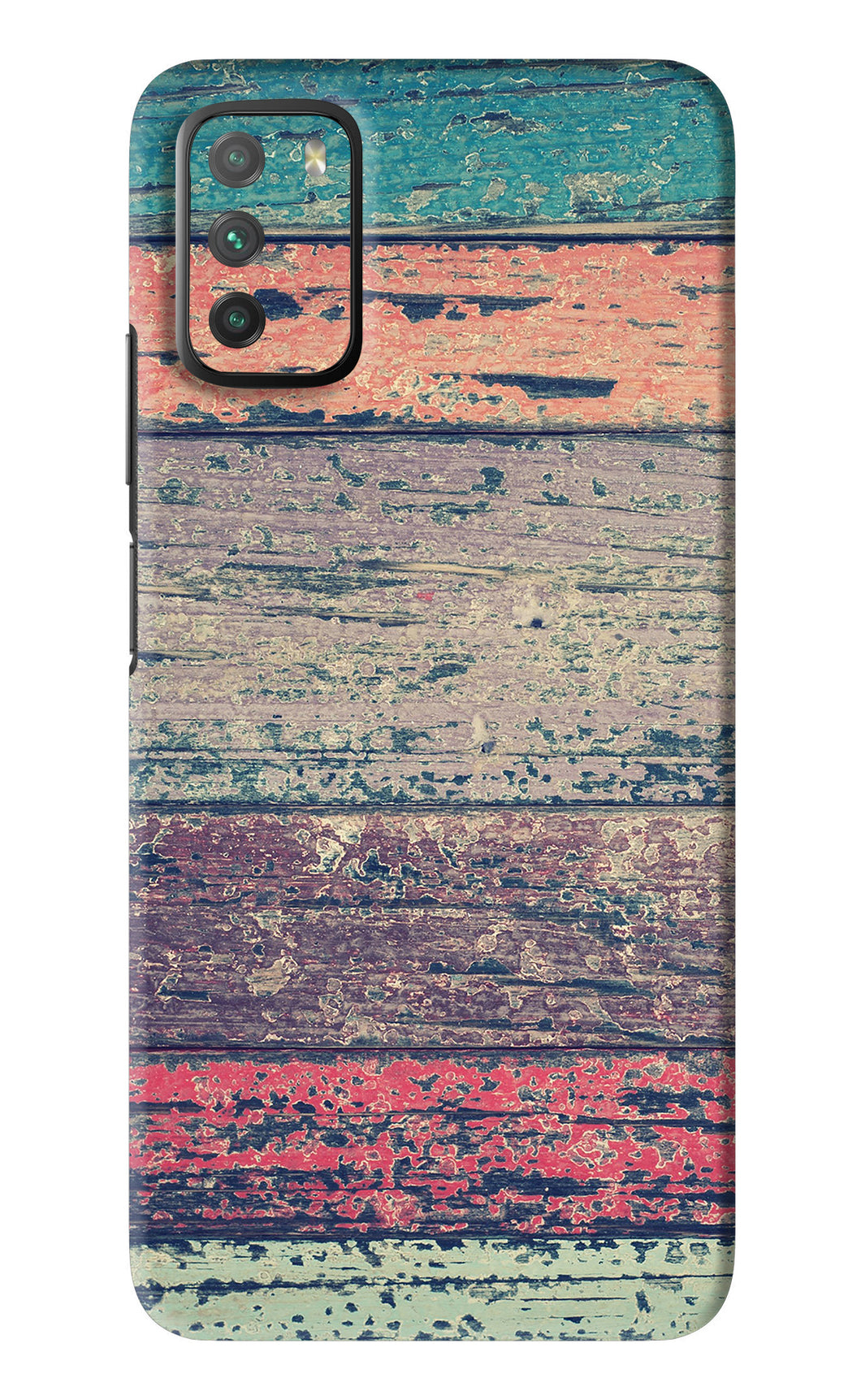 Colourful Wall Poco M3 - No Sides Back Skin Wrap