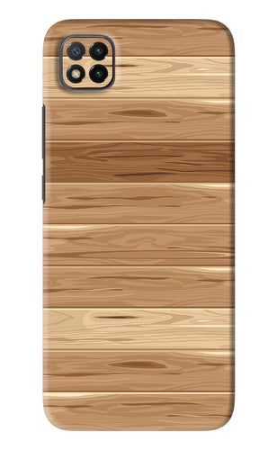 Wooden Vector Poco C3 Back Skin Wrap