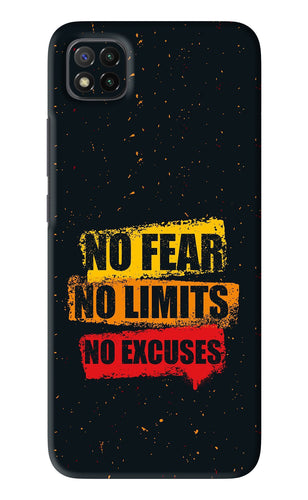 No Fear No Limits No Excuses Poco C3 Back Skin Wrap