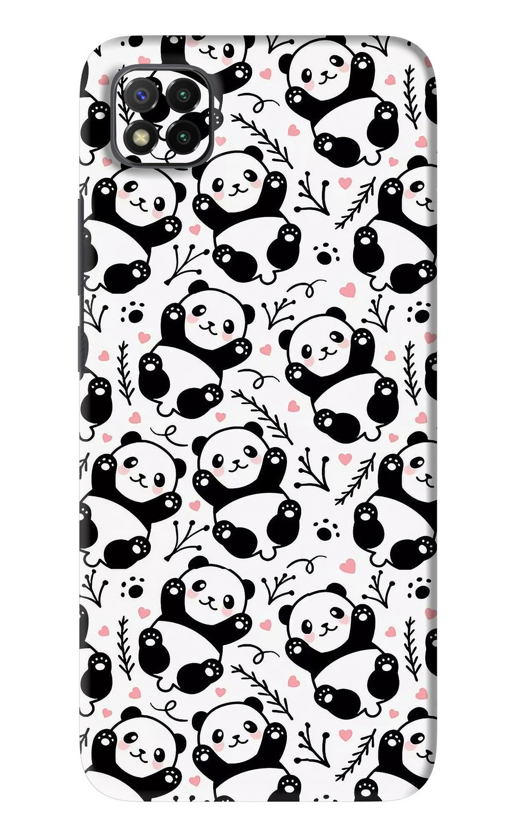 Cute Panda Poco C3 Back Skin Wrap