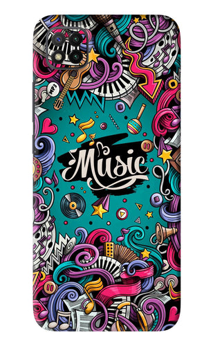 Music Graffiti Poco C3 Back Skin Wrap