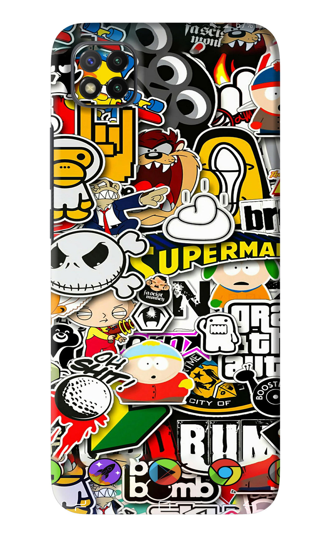 Sticker Bomb Poco C3 Back Skin Wrap