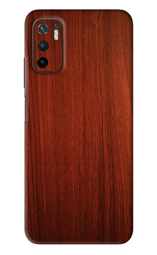 Wooden Plain Pattern Poco M3 Pro 5G Back Skin Wrap