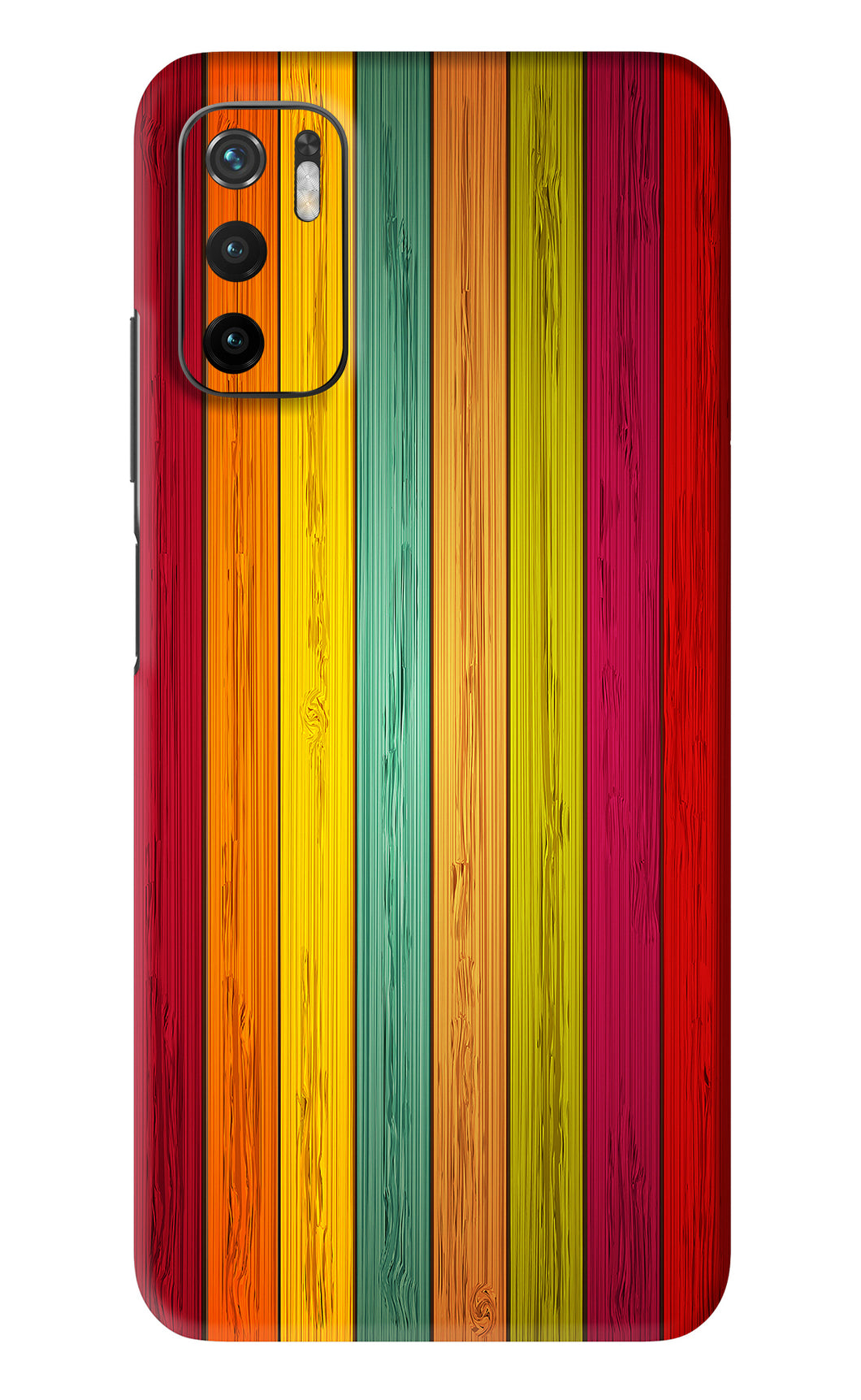 Multicolor Wooden Poco M3 Pro 5G Back Skin Wrap