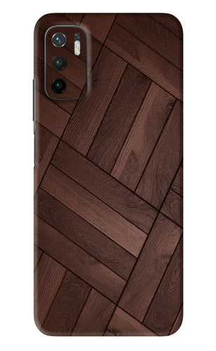 Wooden Texture Design Poco M3 Pro 5G Back Skin Wrap