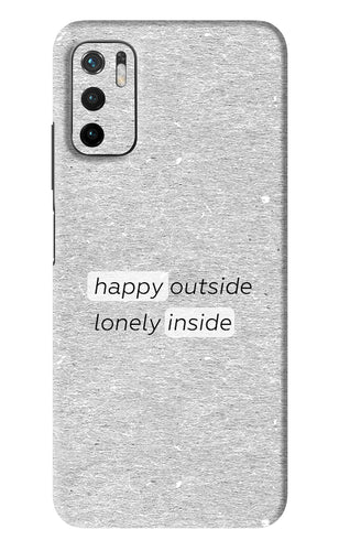 Happy Outside Lonely Inside Poco M3 Pro 5G Back Skin Wrap
