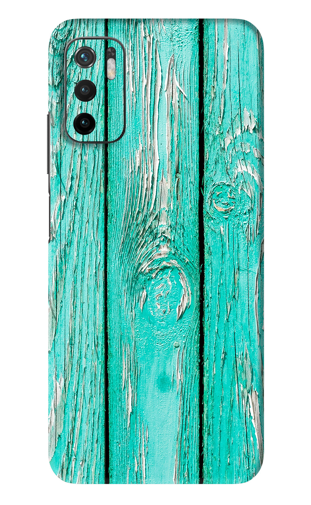 Blue Wood Poco M3 Pro 5G Back Skin Wrap