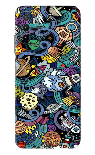 Space Abstract Poco M3 Pro 5G Back Skin Wrap