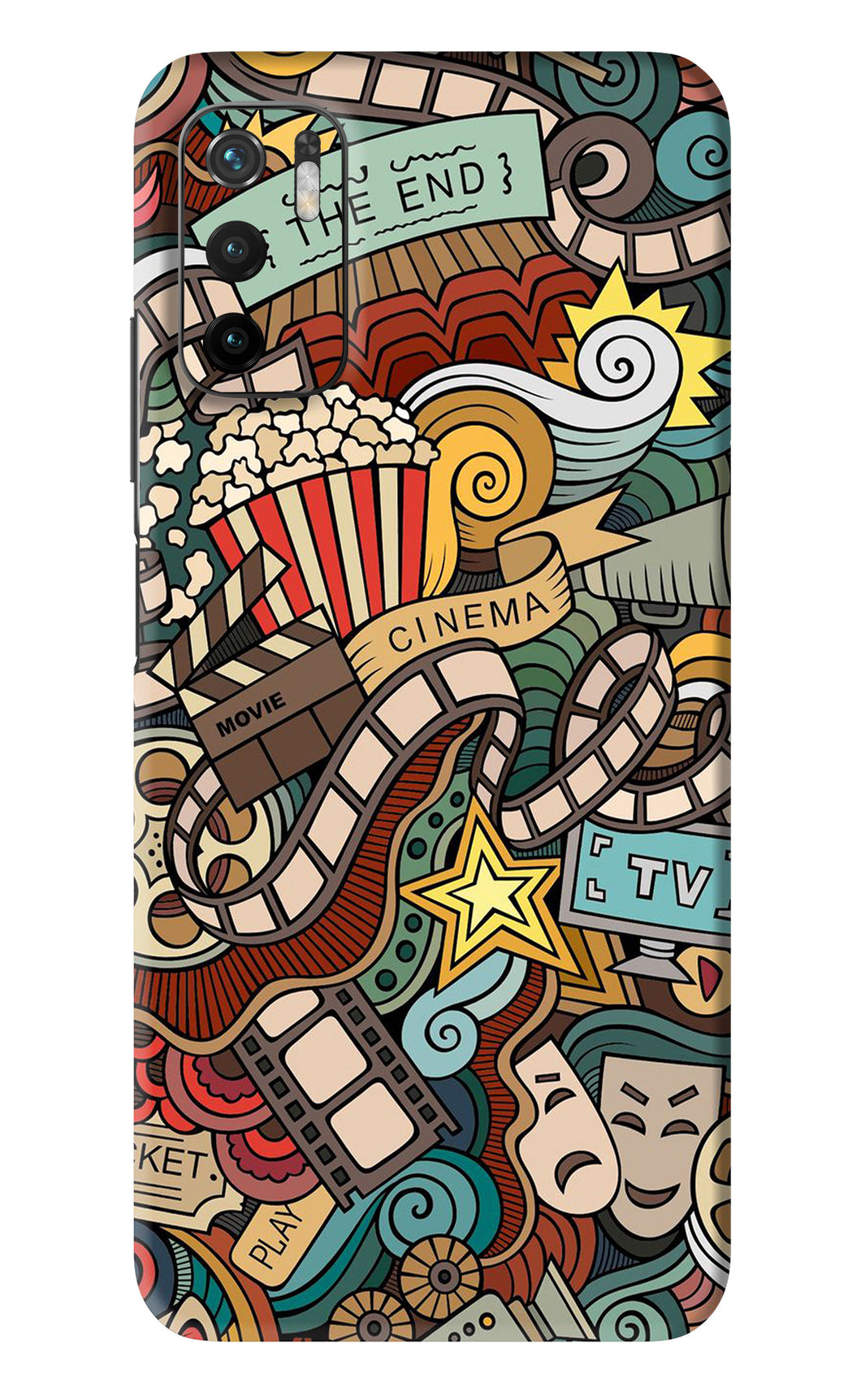 Cinema Abstract Poco M3 Pro 5G Back Skin Wrap