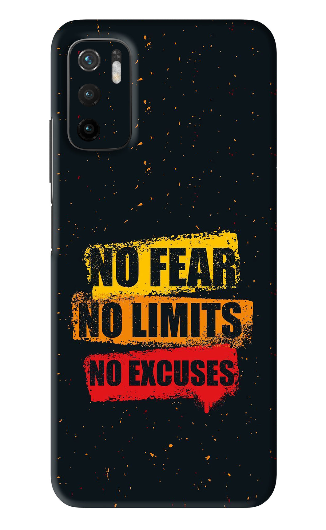 No Fear No Limits No Excuses Poco M3 Pro 5G Back Skin Wrap