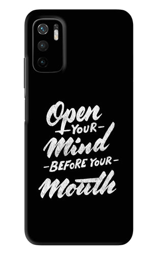 Open Your Mind Before Your Mouth Poco M3 Pro 5G Back Skin Wrap
