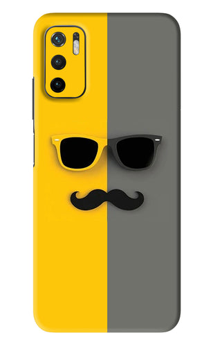 Sunglasses with Mustache Poco M3 Pro 5G Back Skin Wrap