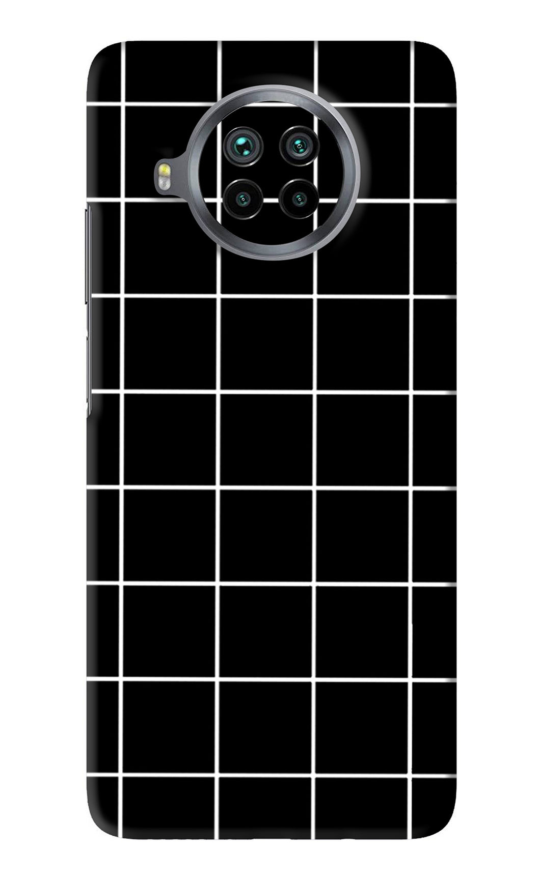 White Grid Xiaomi Mi 10i Back Skin Wrap