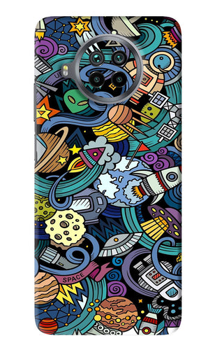 Space Abstract Xiaomi Mi 10i Back Skin Wrap