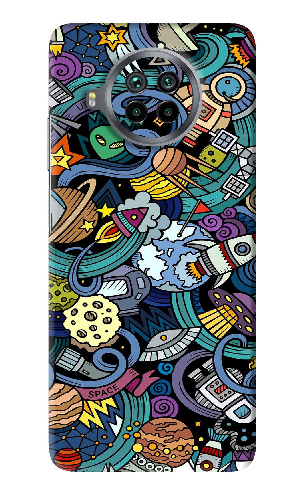 Space Abstract Xiaomi Mi 10i Back Skin Wrap