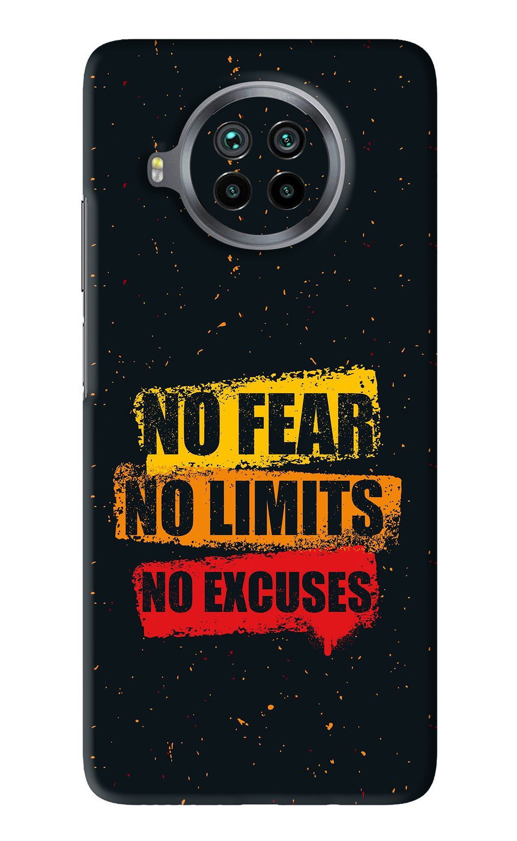 No Fear No Limits No Excuses Xiaomi Mi 10i Back Skin Wrap