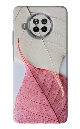 White Pink Leaf Xiaomi Mi 10i Back Skin Wrap