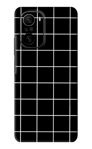 White Grid Xiaomi Mi 11X Back Skin Wrap
