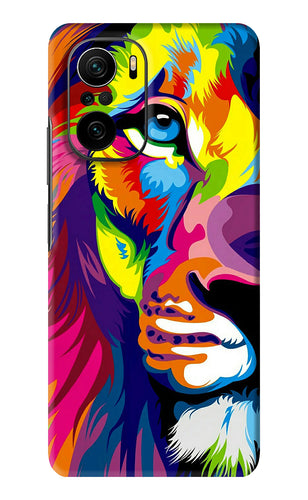 Lion Half Face Xiaomi Mi 11X Back Skin Wrap