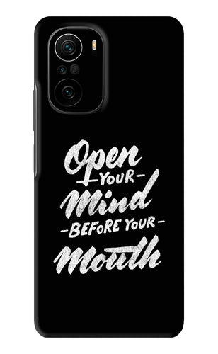 Open Your Mind Before Your Mouth Xiaomi Mi 11X Back Skin Wrap