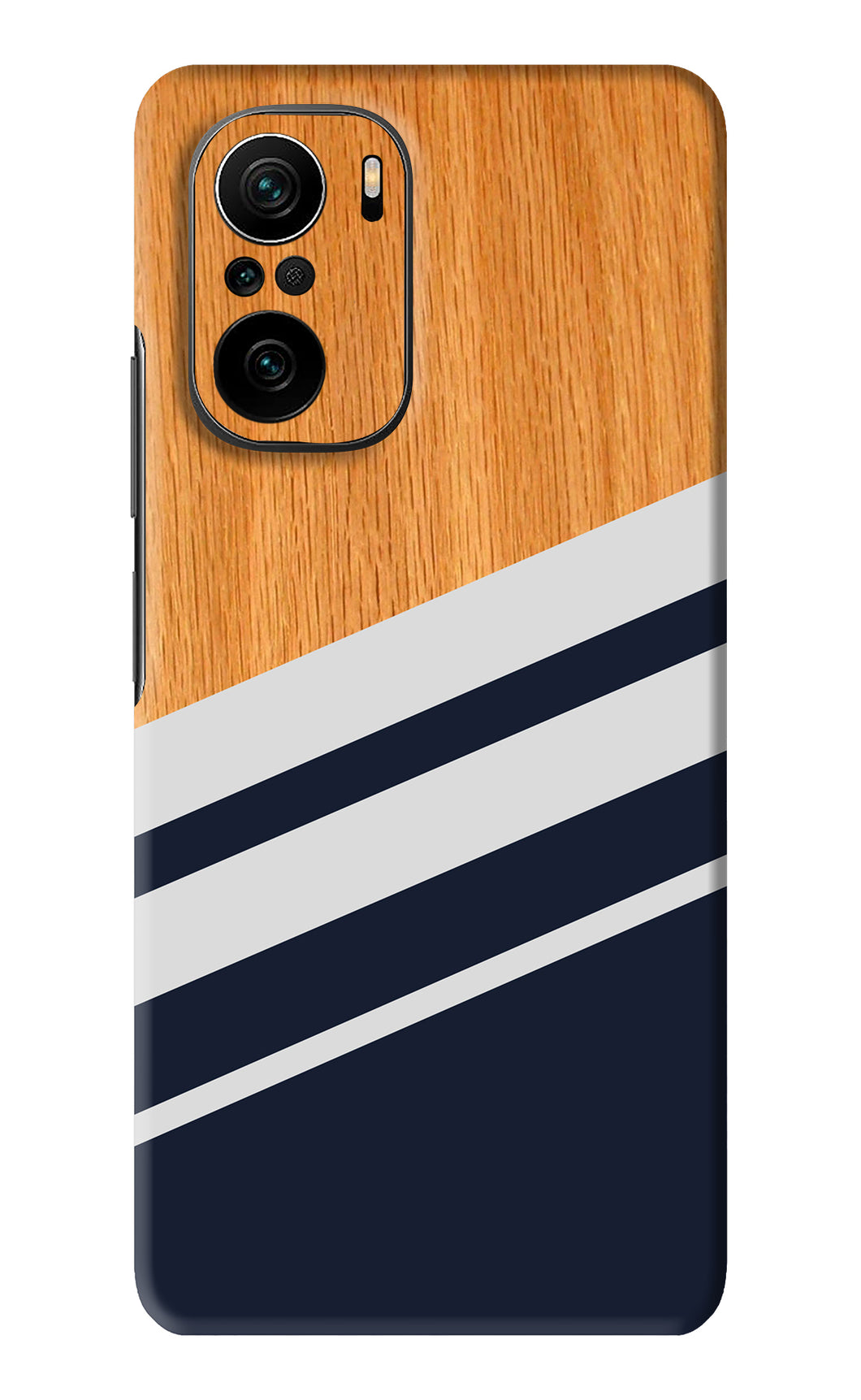 Black And White Wooden Xiaomi Mi 11X Back Skin Wrap