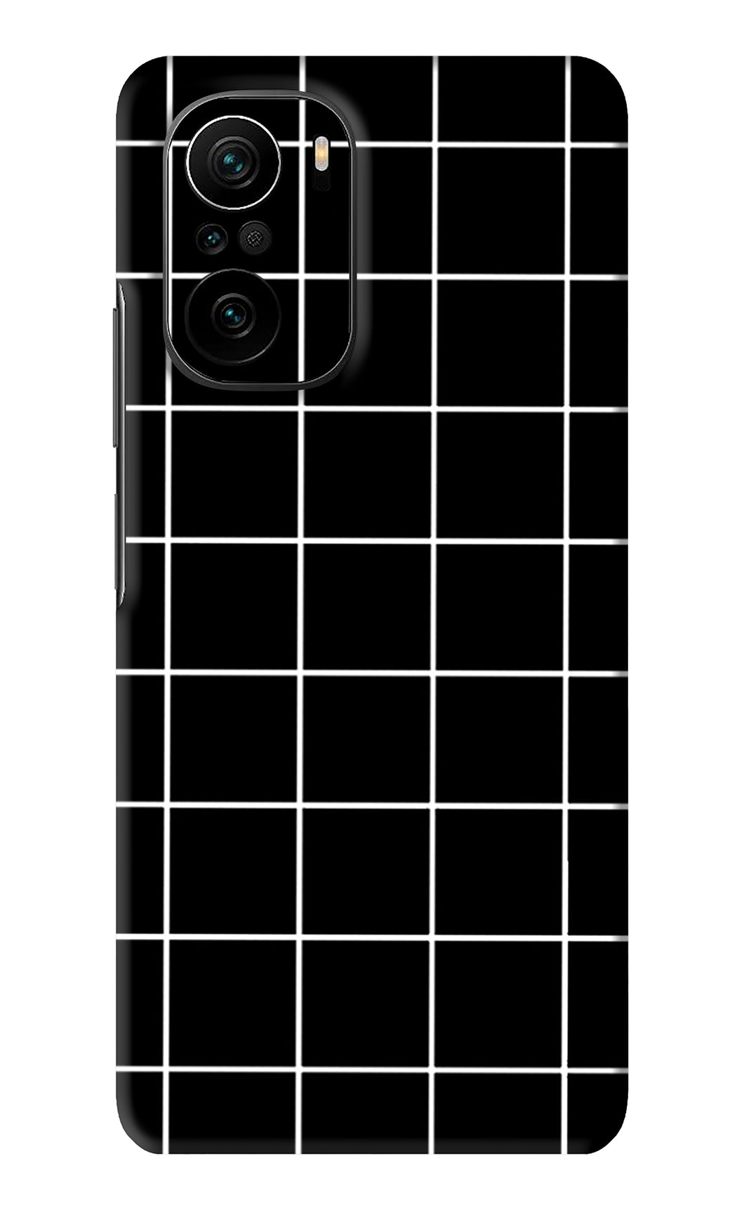 White Grid Xiaomi Mi 11X Pro Back Skin Wrap