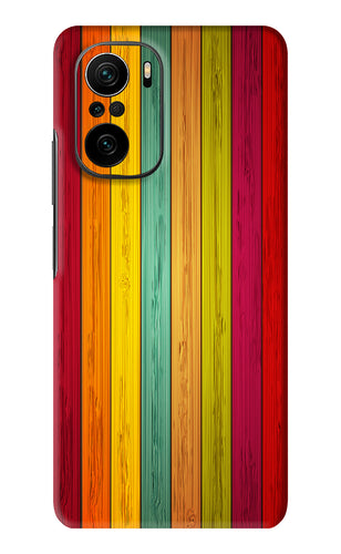 Multicolor Wooden Xiaomi Mi 11X Pro Back Skin Wrap
