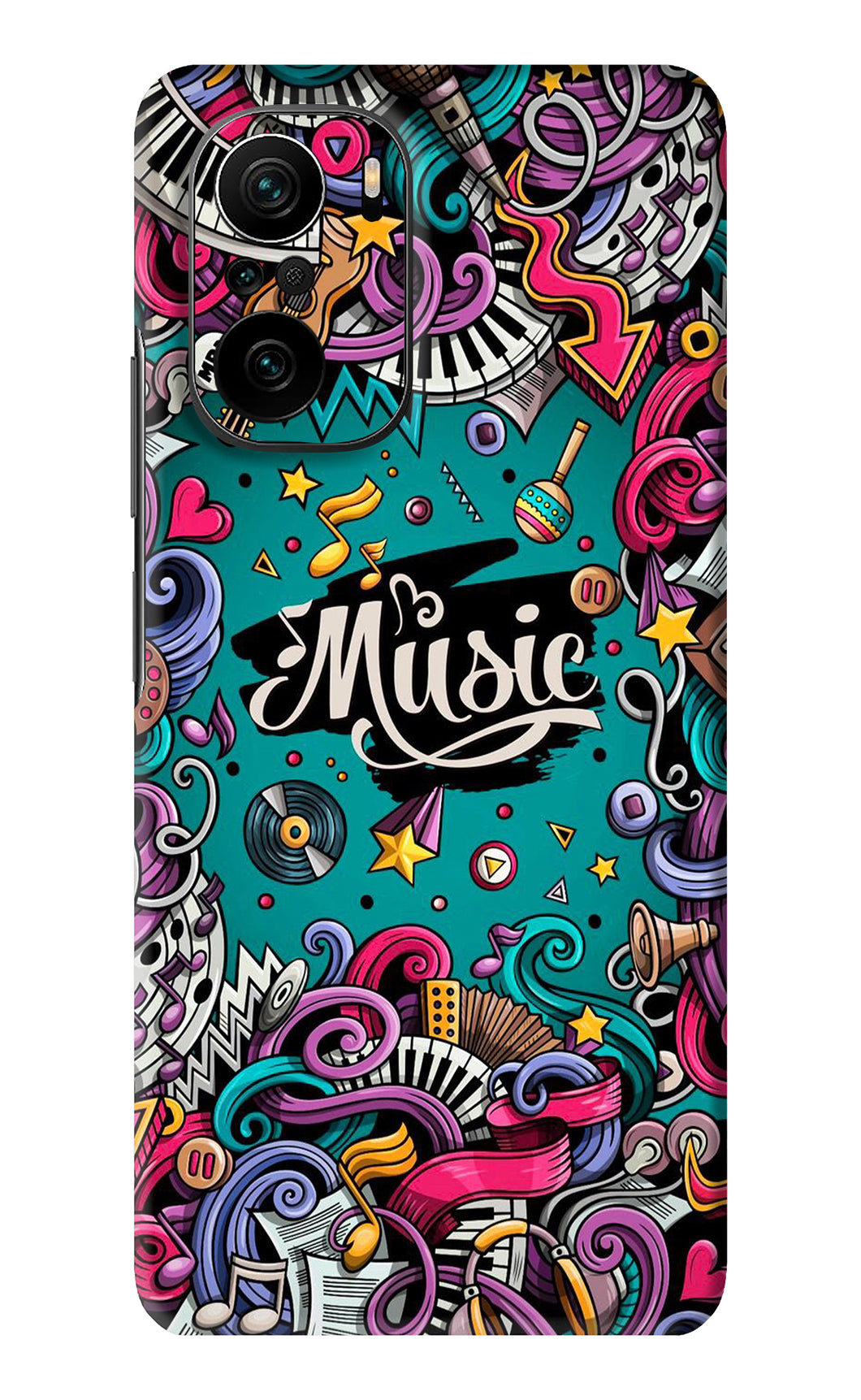 Music Graffiti Xiaomi Mi 11X Pro Back Skin Wrap