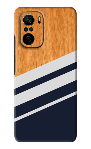 Black And White Wooden Xiaomi Mi 11X Pro Back Skin Wrap
