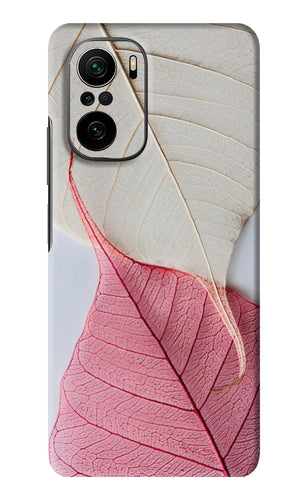 White Pink Leaf Xiaomi Mi 11X Pro Back Skin Wrap