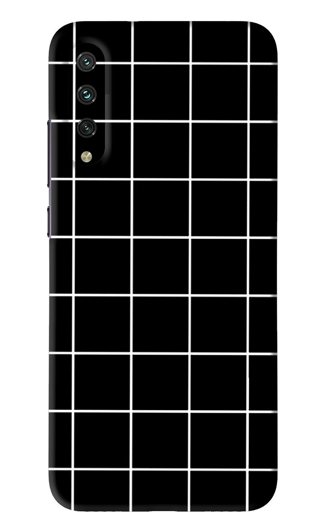 White Grid Xiaomi Mi A3 Back Skin Wrap