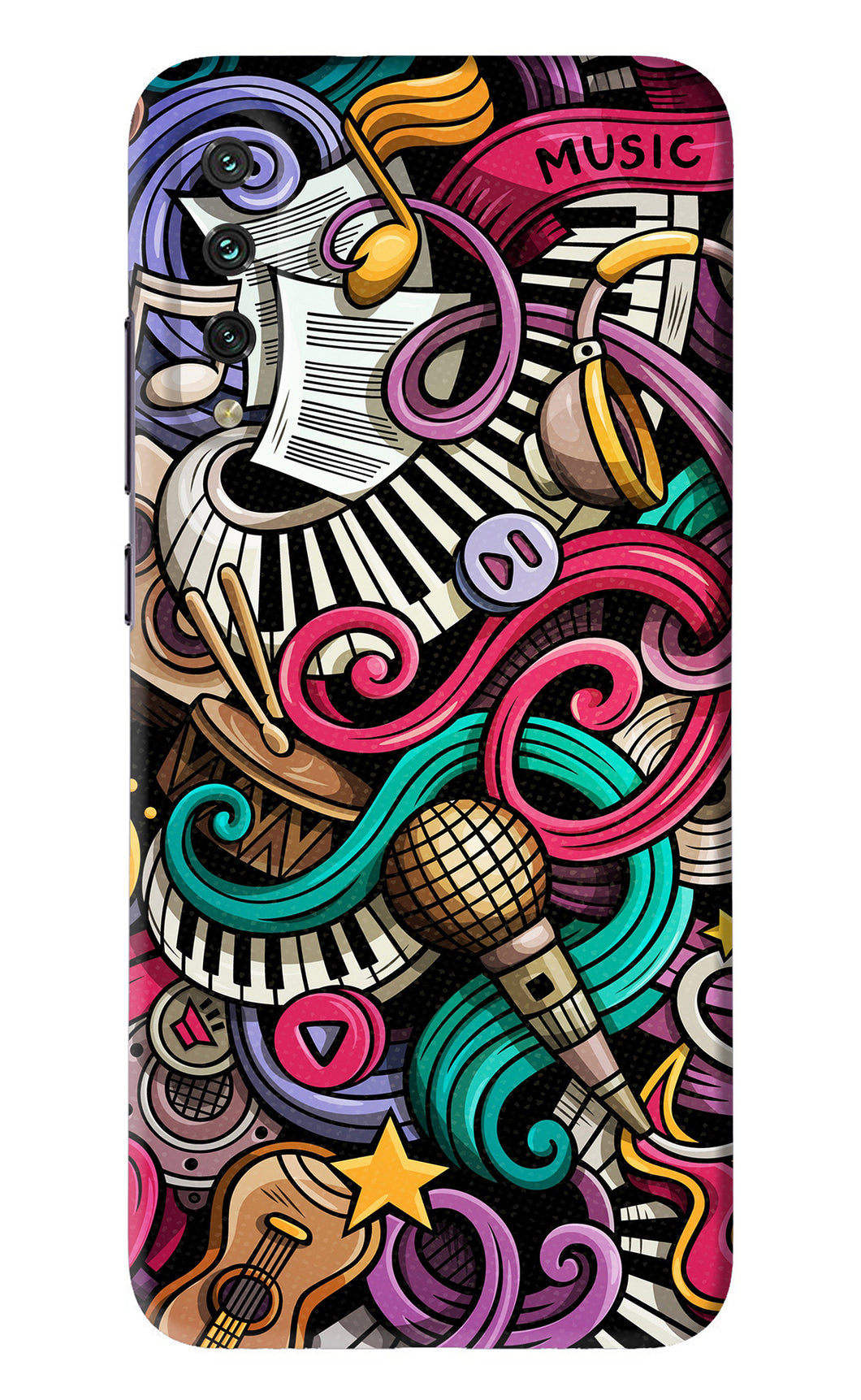 Music Abstract Xiaomi Mi A3 Back Skin Wrap