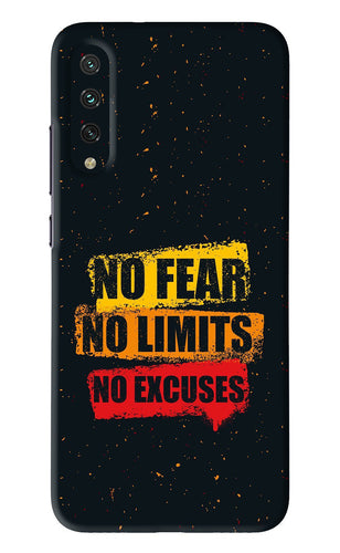 No Fear No Limits No Excuses Xiaomi Mi A3 Back Skin Wrap