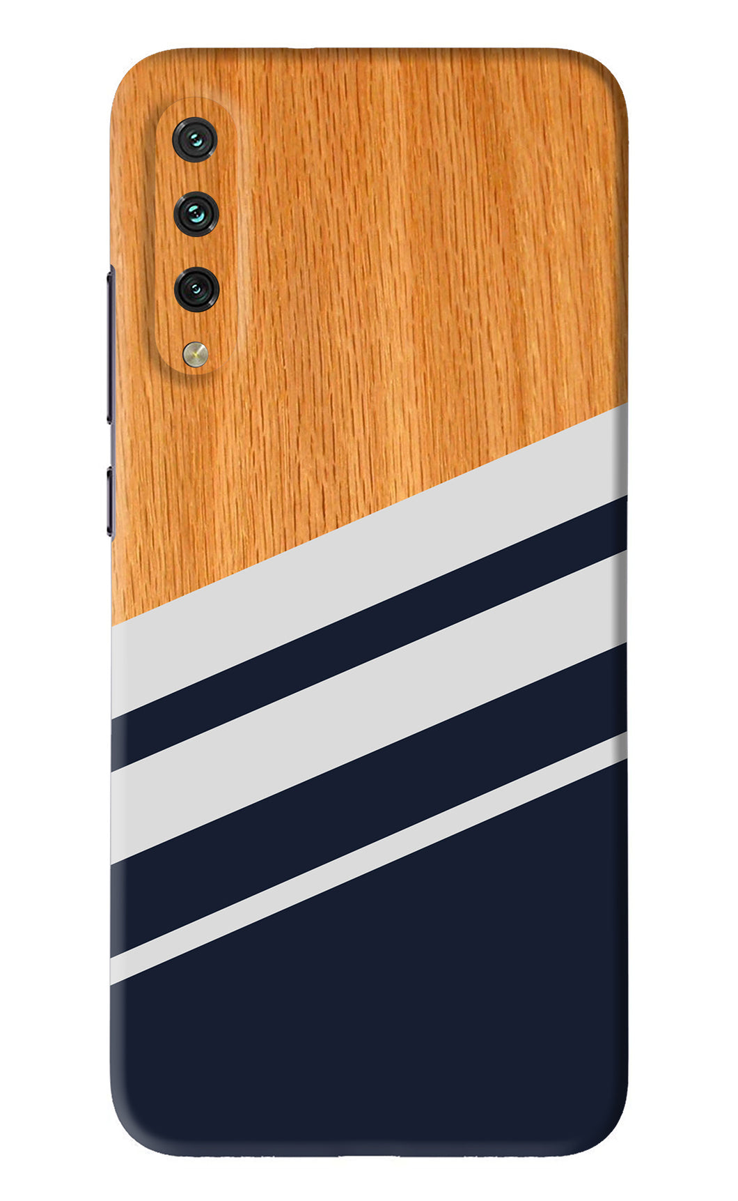 Black And White Wooden Xiaomi Mi A3 Back Skin Wrap