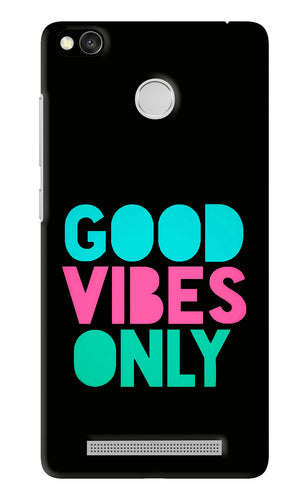Quote Good Vibes Only Xiaomi Redmi 3S Prime Back Skin Wrap