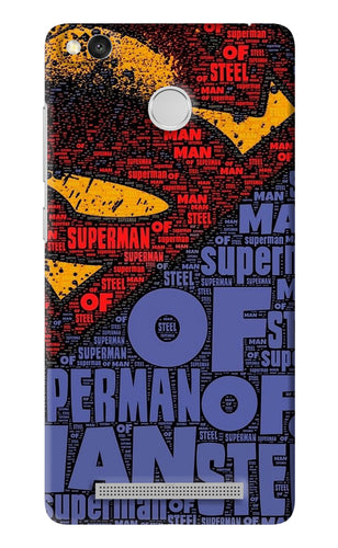 Superman Xiaomi Redmi 3S Prime Back Skin Wrap