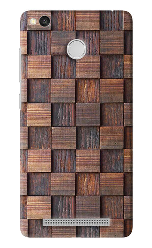 Wooden Cube Design Xiaomi Redmi 3S Prime Back Skin Wrap