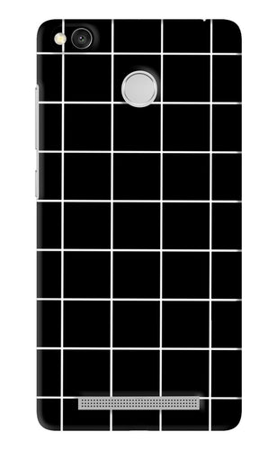 White Grid Xiaomi Redmi 3S Prime Back Skin Wrap