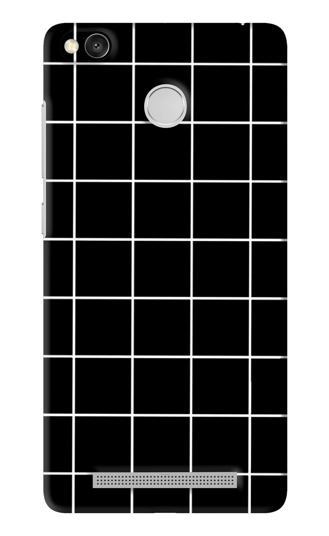 White Grid Xiaomi Redmi 3S Prime Back Skin Wrap
