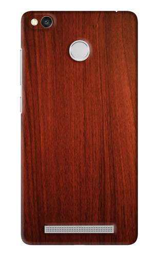 Wooden Plain Pattern Xiaomi Redmi 3S Prime Back Skin Wrap