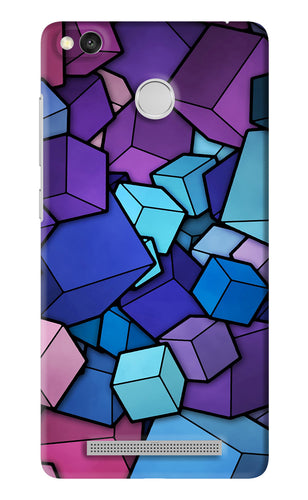Cubic Abstract Xiaomi Redmi 3S Prime Back Skin Wrap