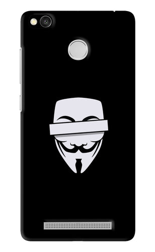 Anonymous Face Xiaomi Redmi 3S Prime Back Skin Wrap
