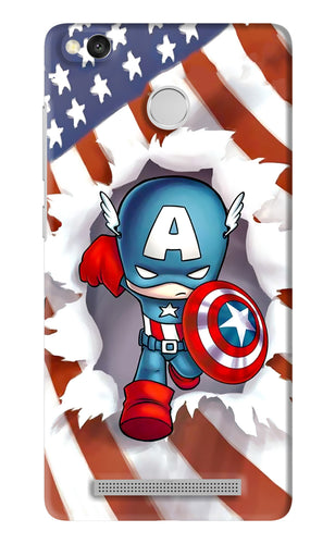 Captain America Xiaomi Redmi 3S Prime Back Skin Wrap